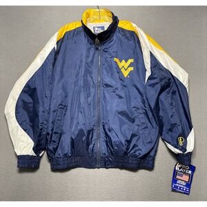 Vintage Pro Player‎ WVU Mountaineers Jacket Large Windbreaker Outdoors Football